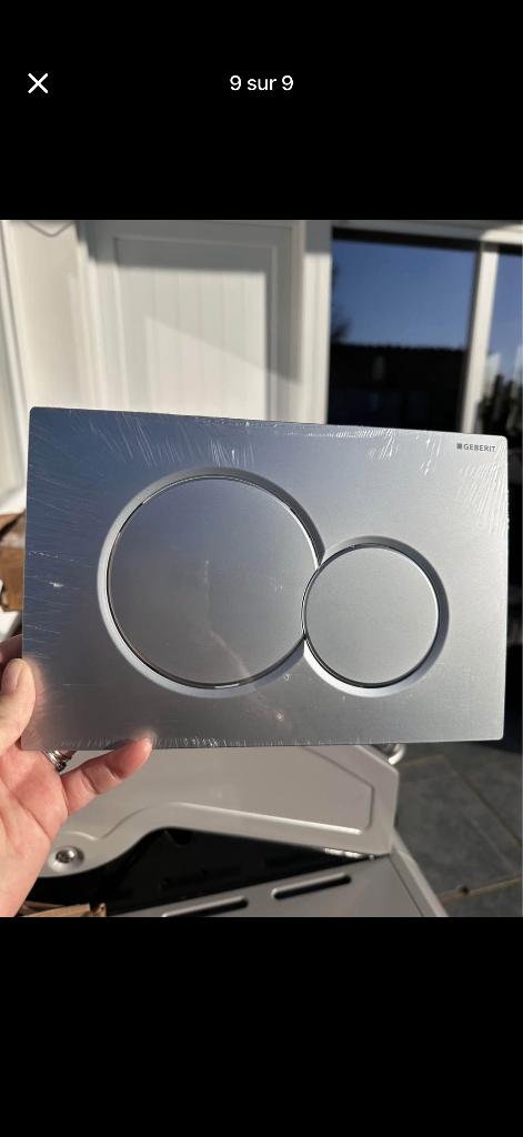 Geberit Sigma 01 chrome mat plaque de déclenchement toilette, Ophalen, Nieuw, Chroom, Toilet
