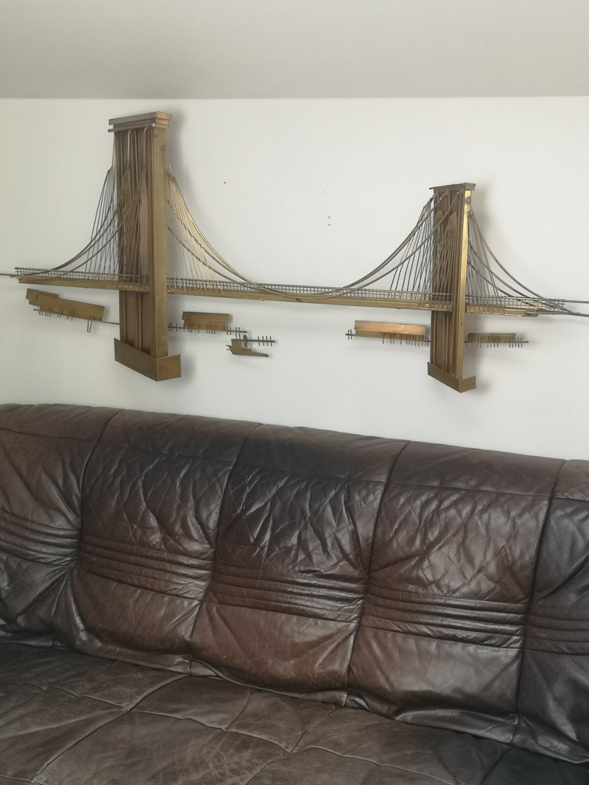 vintage brutalistische wandsculptuur, Maison & Meubles, Accessoires pour la Maison | Portemanteaux, Métal, Enlèvement