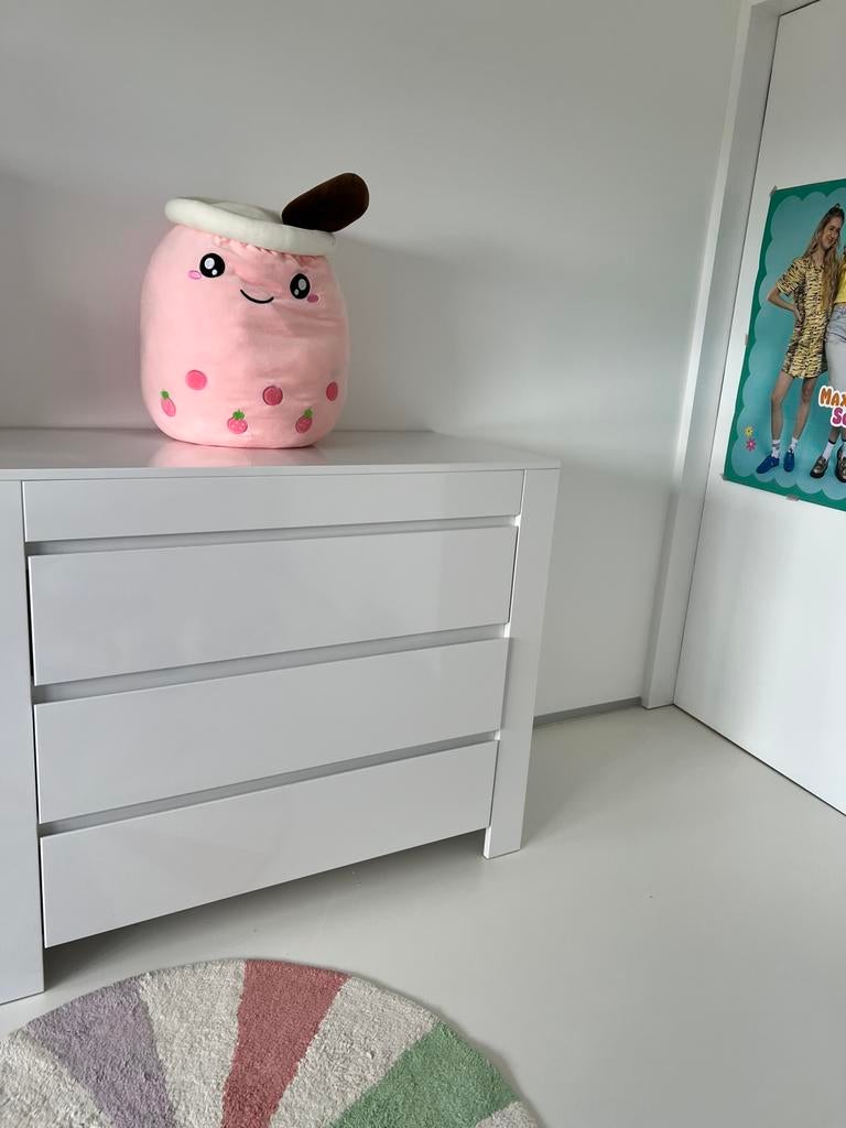 Commode Bopita met 3 lades wit hoogglans als niew, Kinderen en Baby's, Ophalen, Zo goed als nieuw