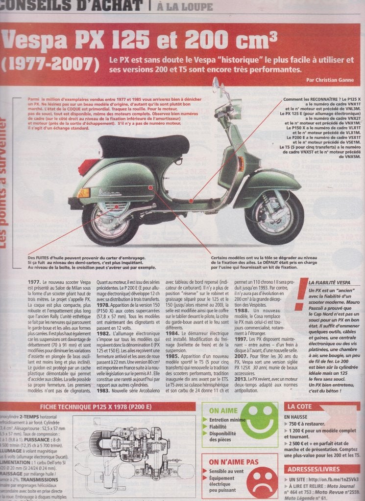 Scooters Vespa PX 125 & PX 200 collection, Verzenden, Gelezen
