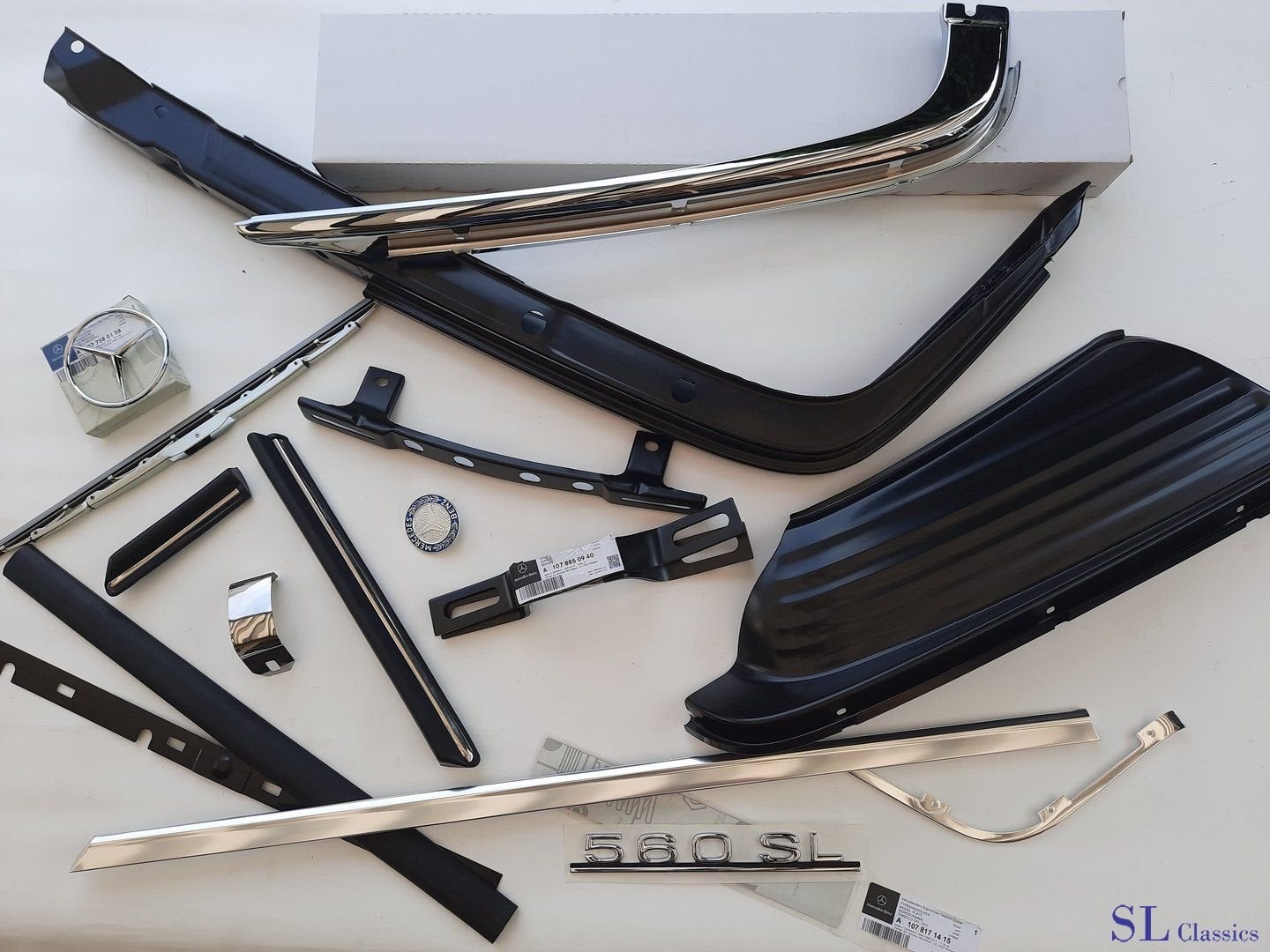 -SL Classics- Mercedes SL SLC W107 R107 C107 BUMPERS, Autos : Pièces & Accessoires, Carrosserie & Tôlerie, Neuf, -, Arrière, -