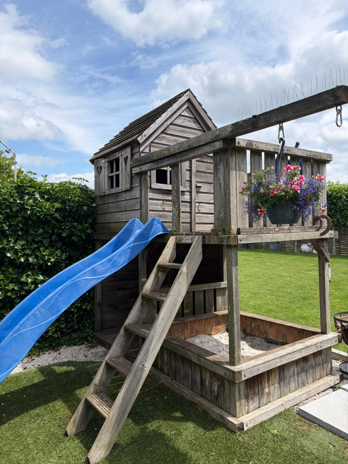 Speelhuis hout, Enlèvement, Utilisé, Toboggan