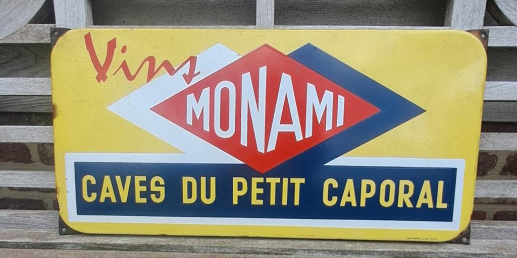 Emaille bord Vins Monami, Ophalen of Verzenden