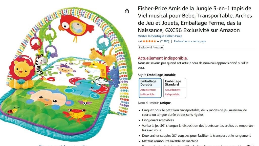 tapis d'éveil bébé, Enfants & Bébés, Jouets | Jouets de bébé, Utilisé, Autres types, Enlèvement