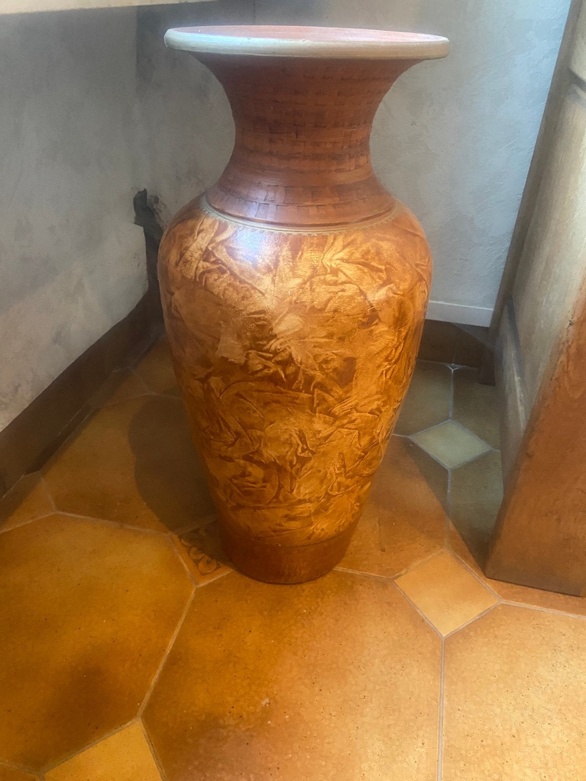 Grote Keramische vloervaas ., Huis en Inrichting, Ophalen, Gebruikt, Steen/keramiek, 60 cm