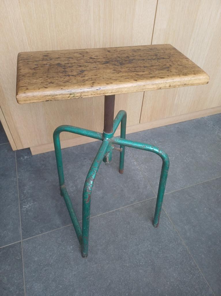 Tabouret de bar industriel vintage, 1 tabouret, Avec repose-pieds, Enlèvement, Utilisé