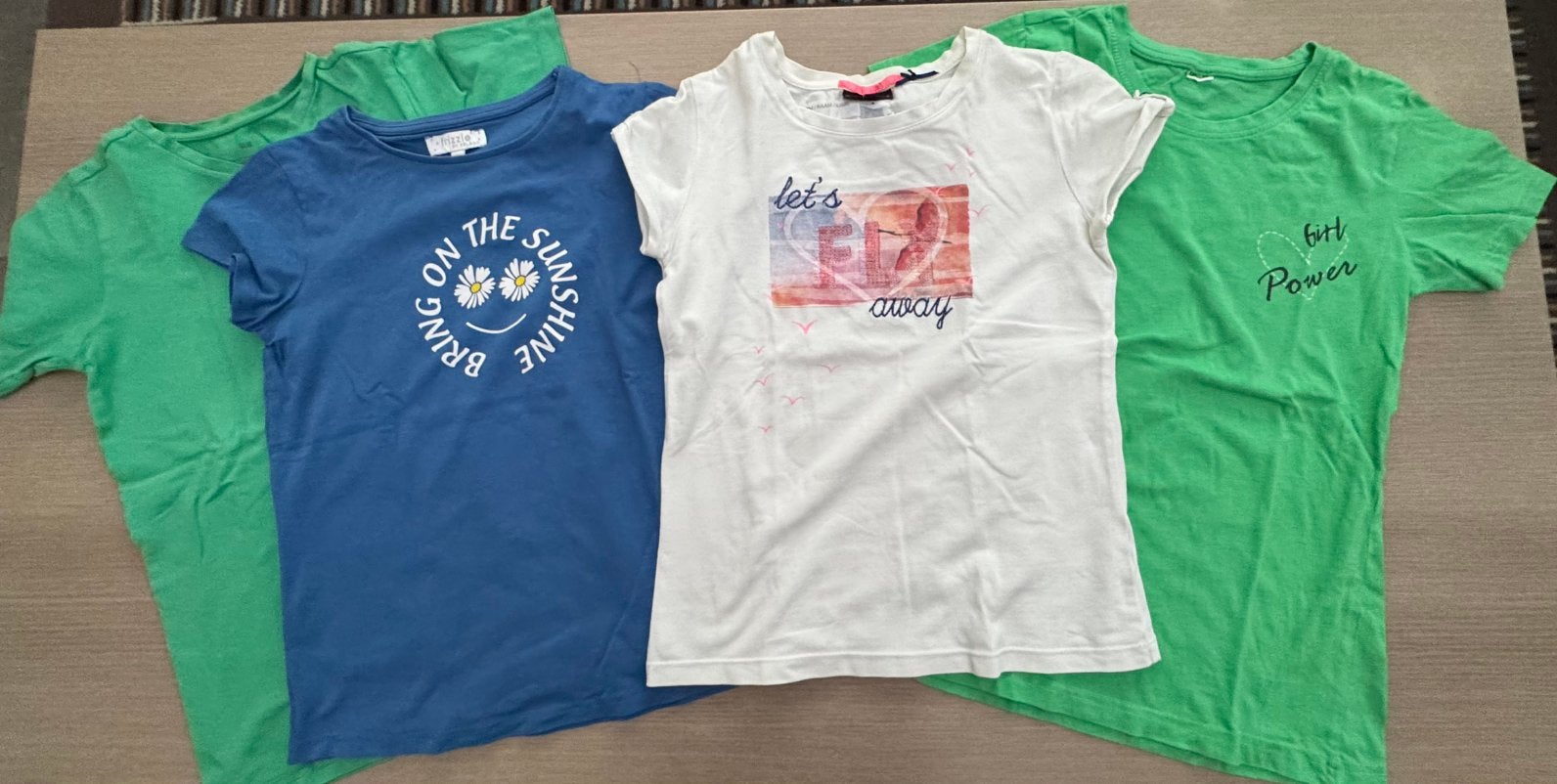 Pakket 4 t-shirts maat 146/152, Kinderen en Baby's, Kinderkleding | Maat 146, Ophalen, Gebruikt, Meisje, Shirt of Longsleeve