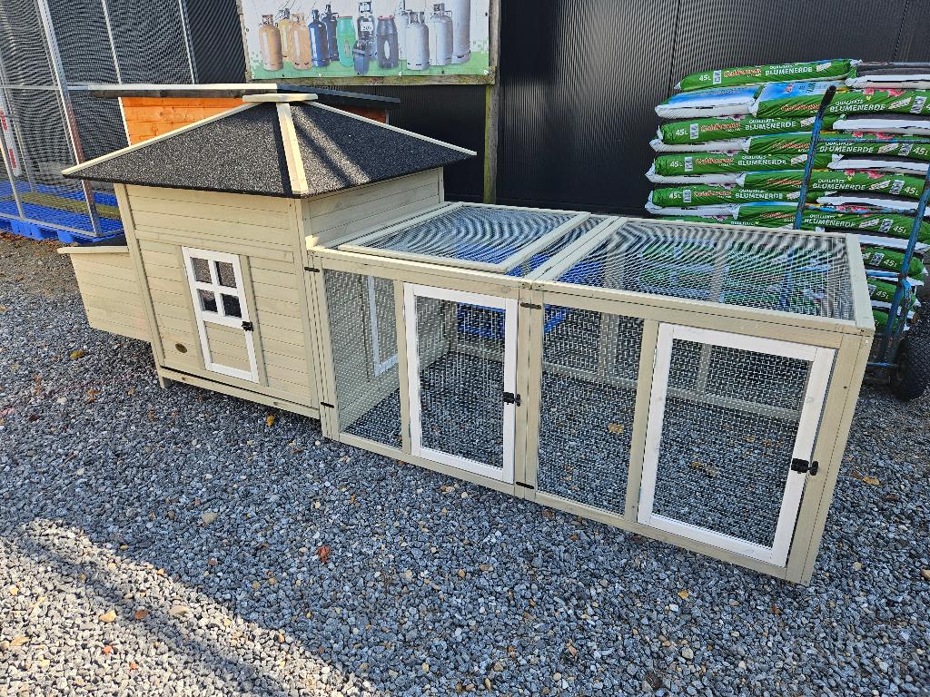 nieuw konijn / kippenhok met ruime ren 290cm, Dieren en Toebehoren, Pluimvee | Toebehoren, Nieuw, Kippenhok of Kippenren, Ophalen