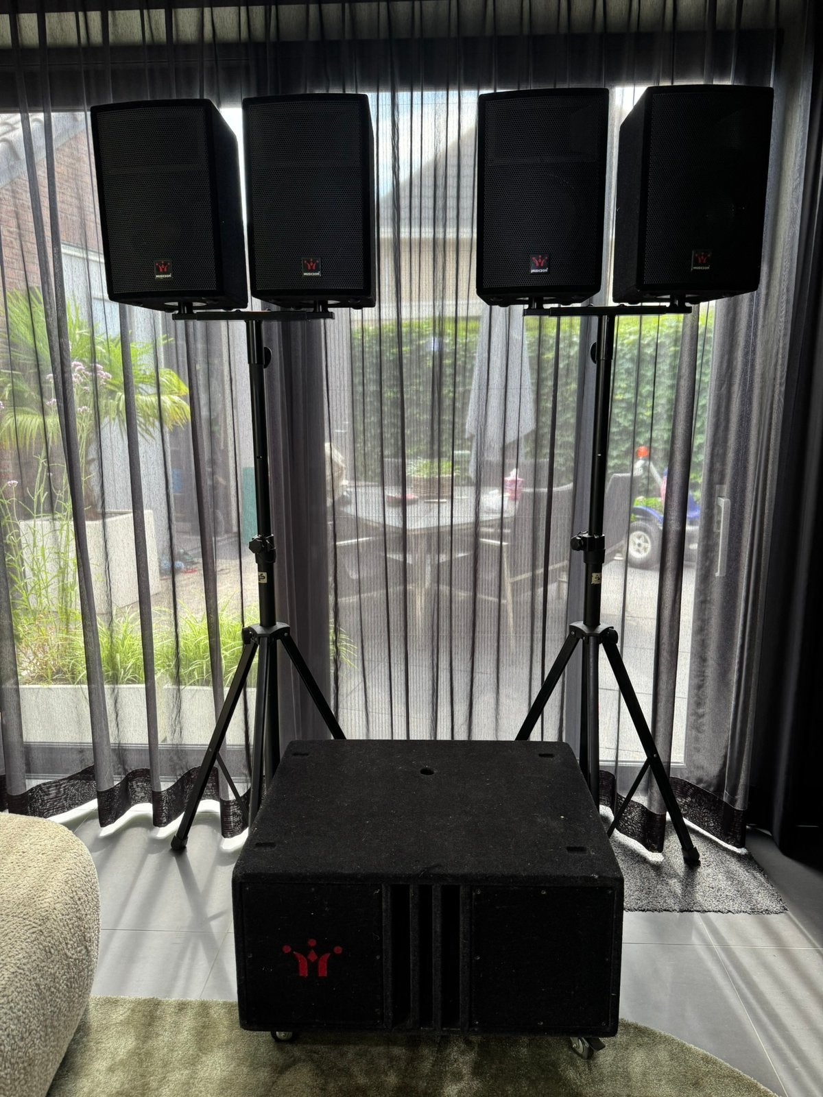 Musicson Suprem 8 PA-set met actieve subwoofer, Ophalen, Zo goed als nieuw, Subwoofer