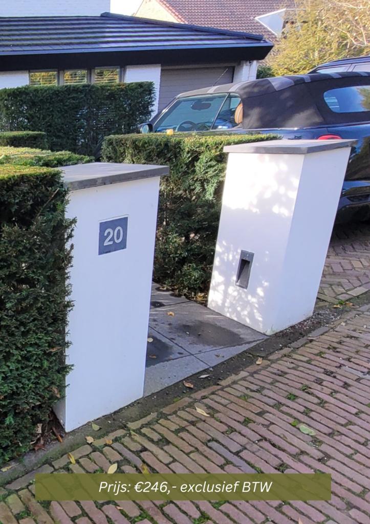 Gestucte zuilen kolommen.  Zonder stucadoor, Ophalen