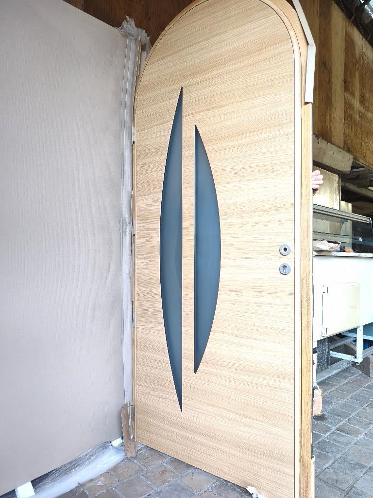 Porte d entree mixte neuve, 75 à 150 cm, Aluminium, Enlèvement, Vitre comprise