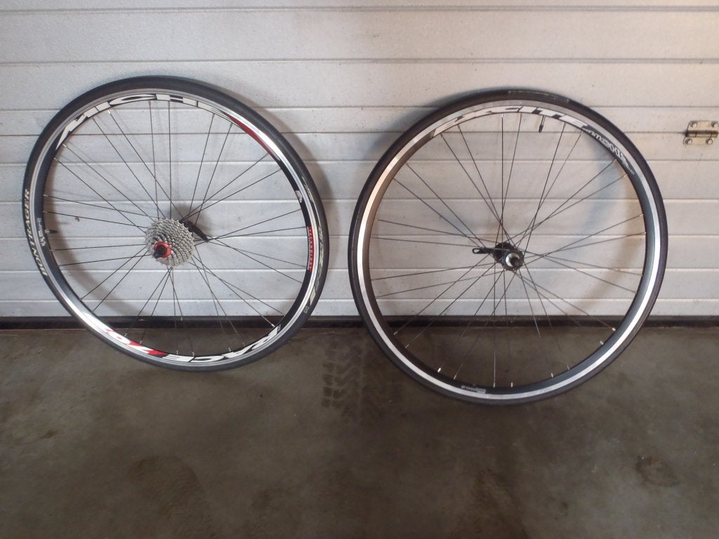 Miche wielen voor velgremmen, Fietsen en Brommers, Fietsonderdelen, Gebruikt, Aluminium, Racefiets, Ophalen