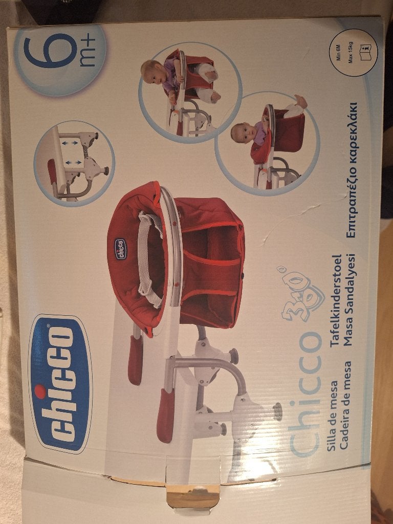 Chicco draaibare tafelstoel, Ophalen, Gebruikt, Chicco, Met gordel(s) of riempje(s)