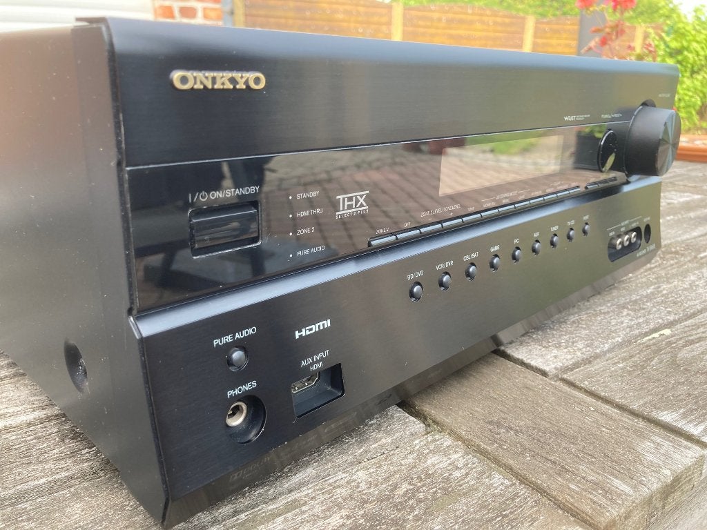 Onkyo TX SR608 avec lit télécommandé THX/Dolby Surround HIFI, Comme neuf, Enlèvement, Onkyo, 120 watts ou plus
