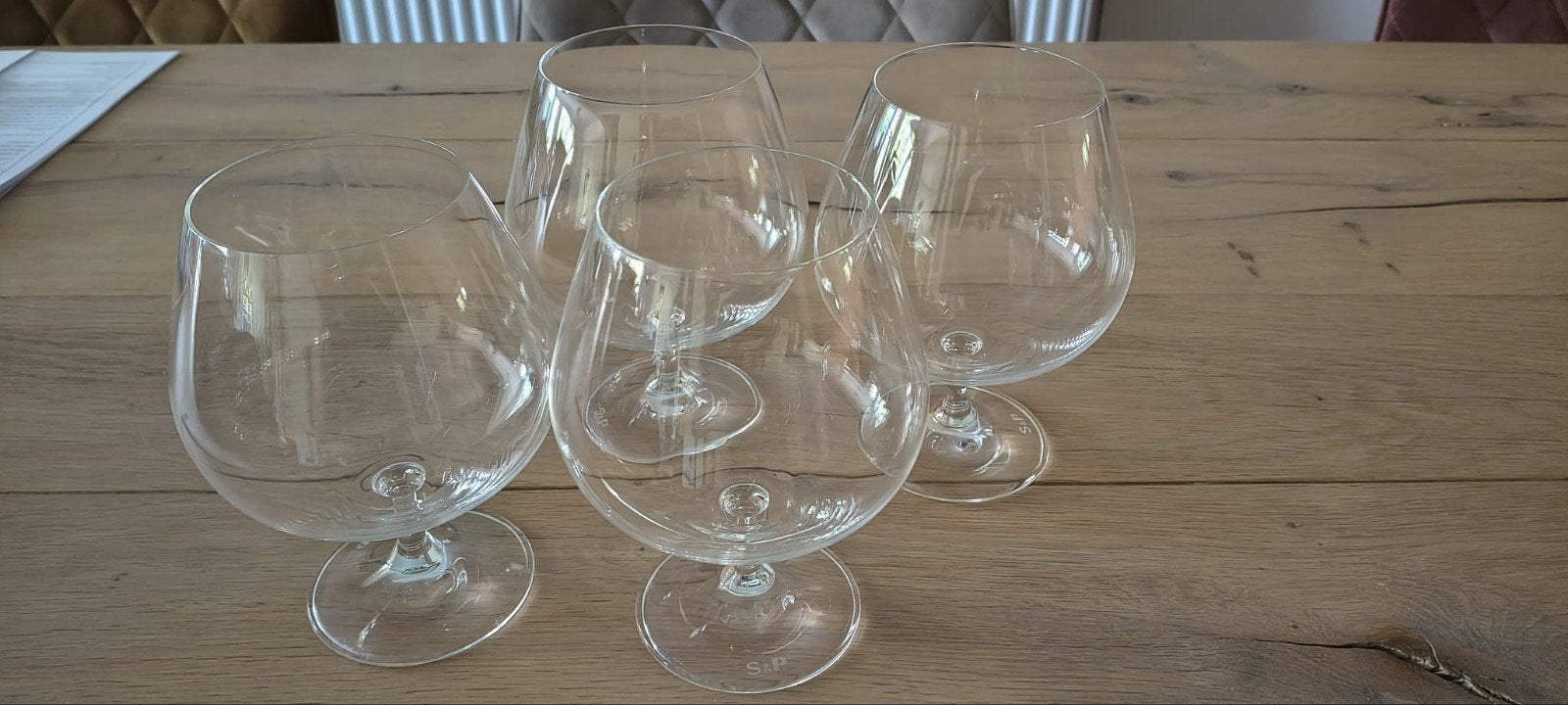 4 verres à cognac en parfait état, Enlèvement, Neuf, Verre, Verre ou Verres