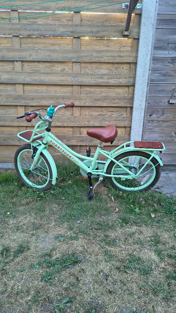 Kinderfiets Supersuper Cooper 18inch, Vélos & Vélomoteurs, Vélos | Filles, Frein à rétropédalage, 18 pouces, Comme neuf, Enlèvement