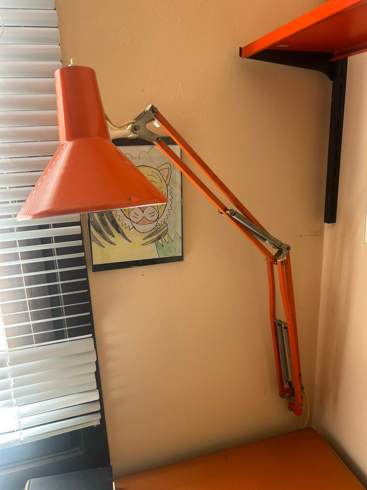 Vintage lamp Luxo L-4D, Huis en Inrichting, Lampen | Tafellampen, Ophalen, Gebruikt, 70 cm, Vintage