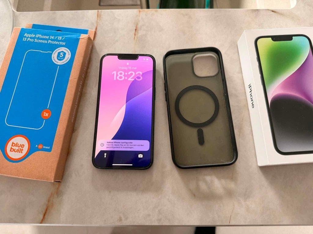 Iphone 14 128GB Midnight, Télécoms, Téléphonie mobile | Apple iPhone, Comme neuf, 128 GB, iPhone 14, Noir, Enlèvement ou Envoi