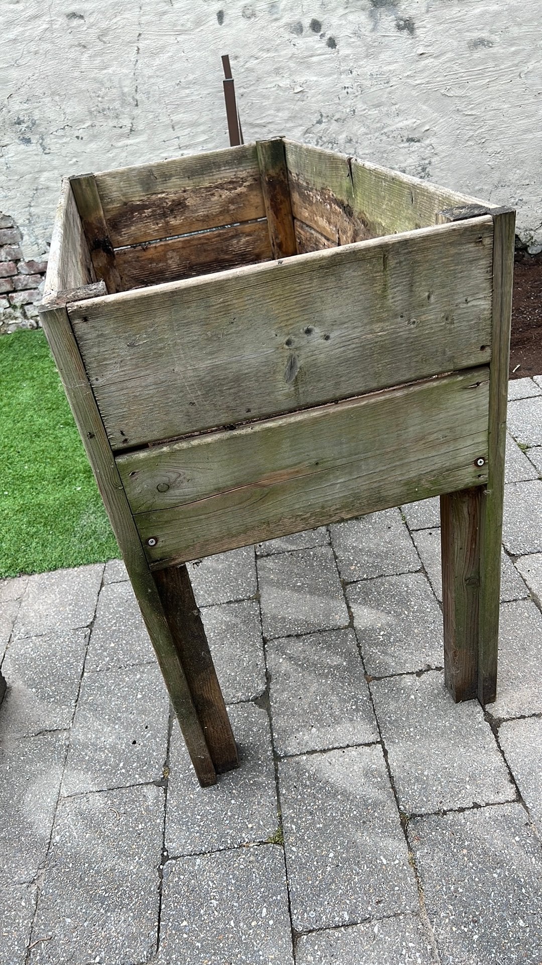 Grote houten bloembak, Tuin en Terras, Bloembakken en Plantenbakken, Ophalen, Gebruikt, 100 cm of meer, 60 cm of meer