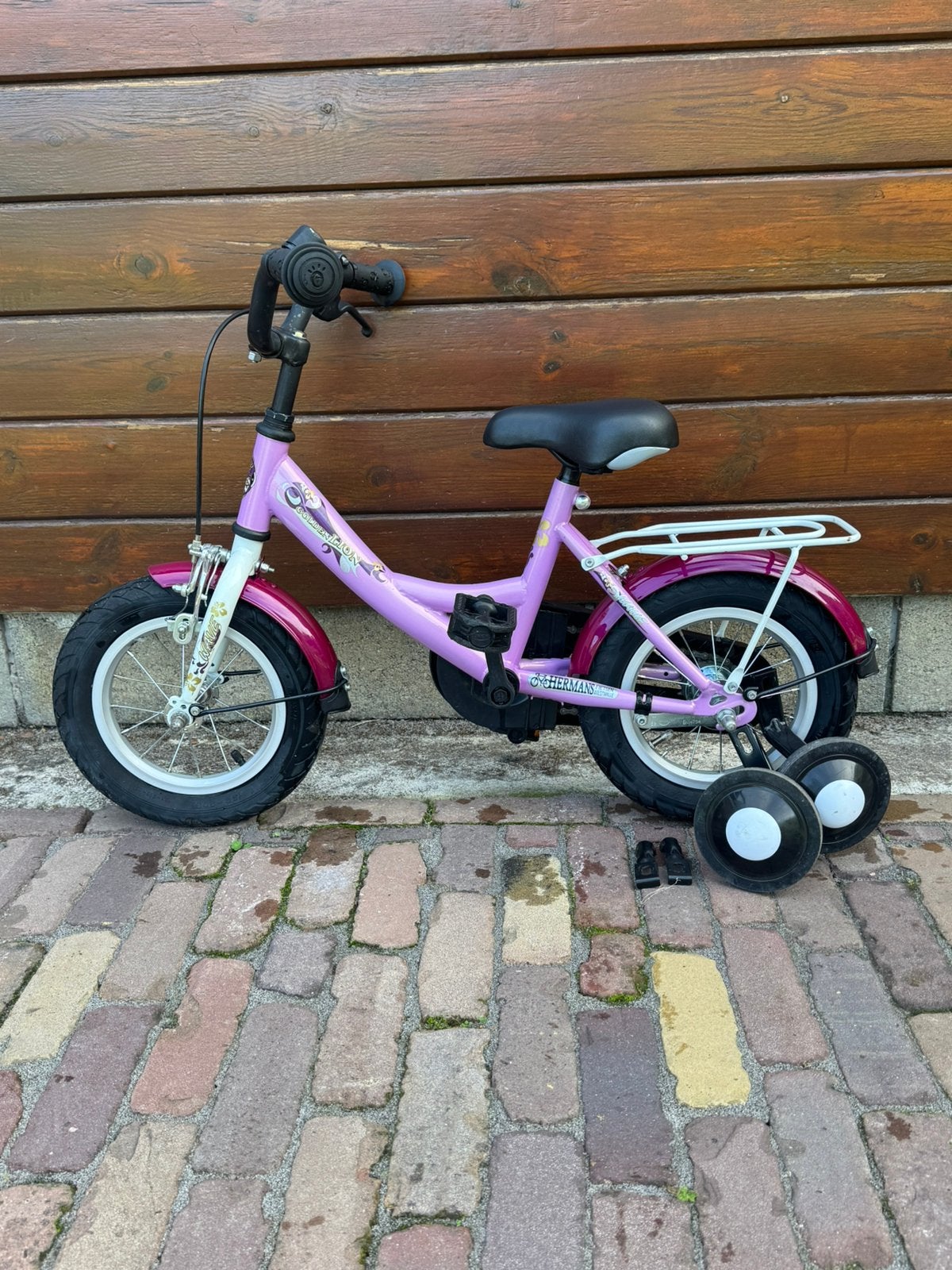 Kinderfiets meisjes 12 inch (met zijwieltjes), Enlèvement, Comme neuf, Stabilisateurs