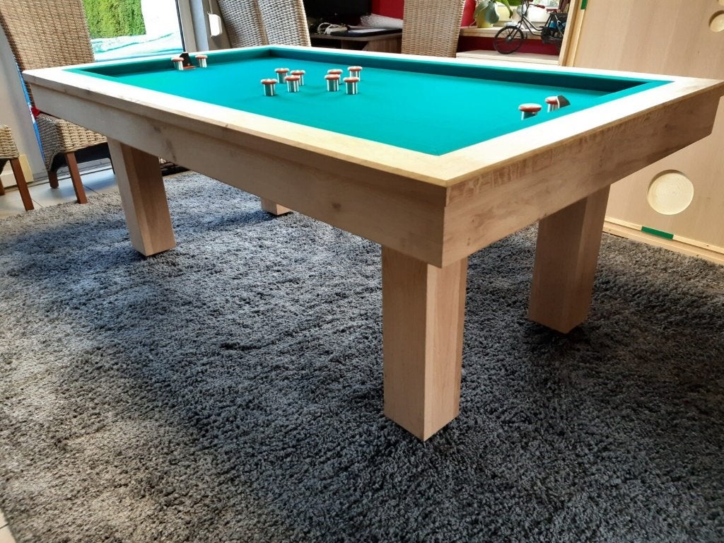 Tapbiljart Block Table — eik, extra beenruimte | ’t Clubke, Sport en Fitness, Ophalen, Nieuw, Biljarttafel