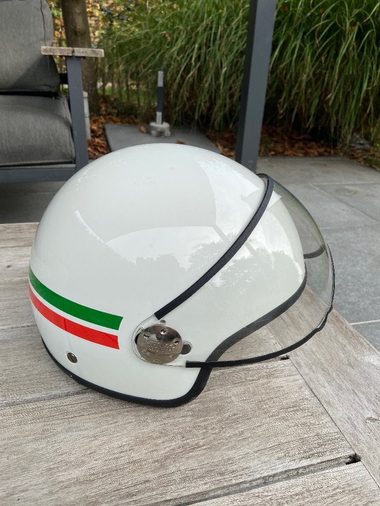 Helm scooter/vespa, Fietsen en Brommers, Ophalen, Zo goed als nieuw, S, Heer of Dame