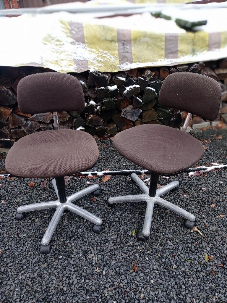 2 vintage bureaustoelen, Ophalen, Gebruikt
