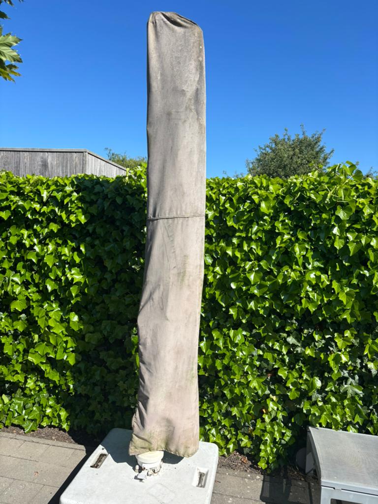 Parasol 3x3 op zware voet, Tuin en Terras, Parasols, Ophalen, 2 tot 3 meter, Verstelbaar, Zweefparasol