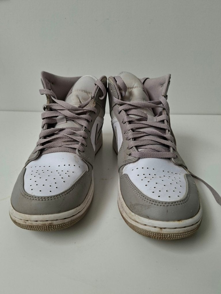 Nike Air Jordan 1 mid 'Linen' sneakers, Ophalen, Wit, Nike, Sneakers