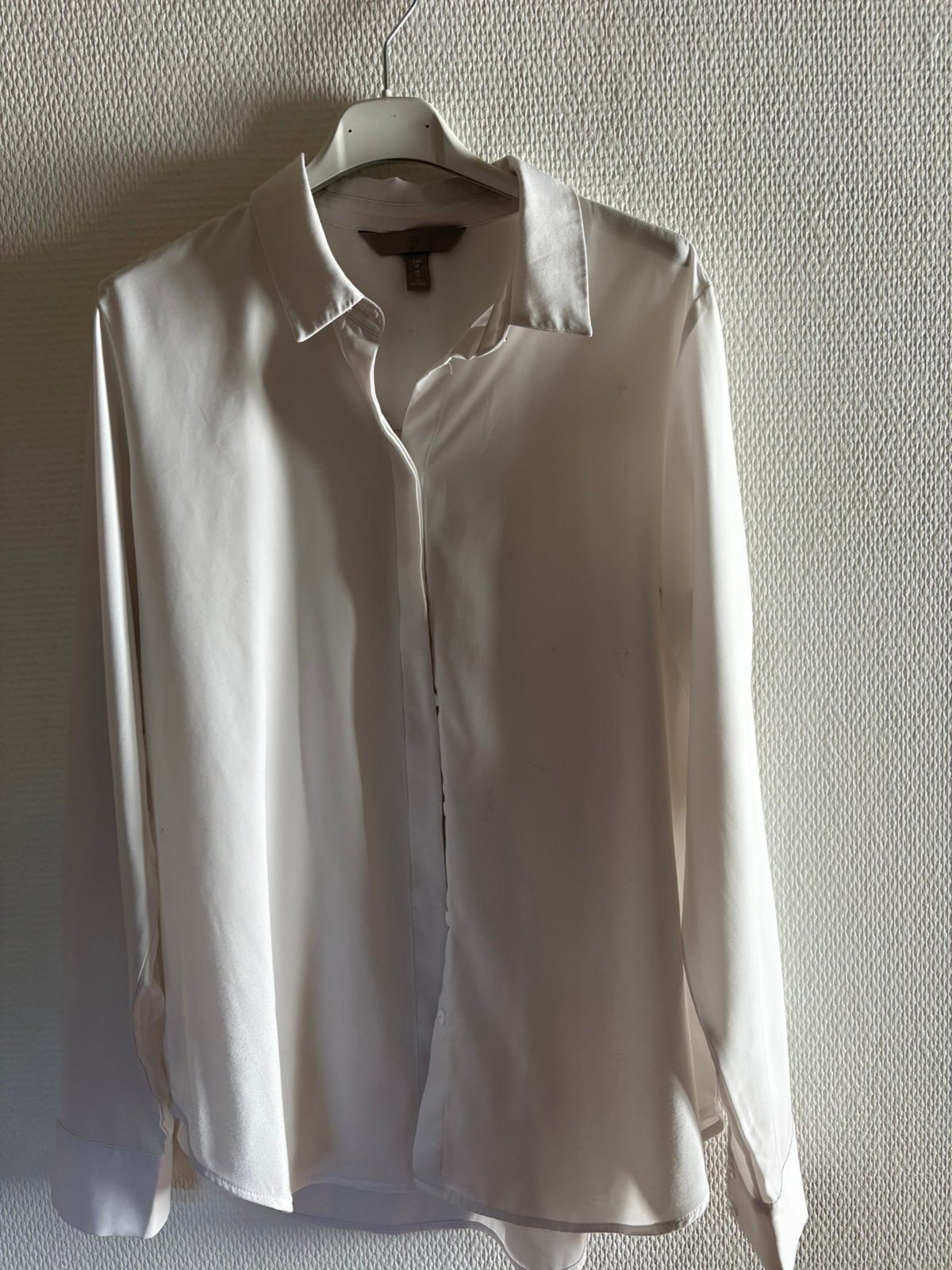 Witte bloes, Ophalen of Verzenden, Zo goed als nieuw, Maat 38/40 (M)