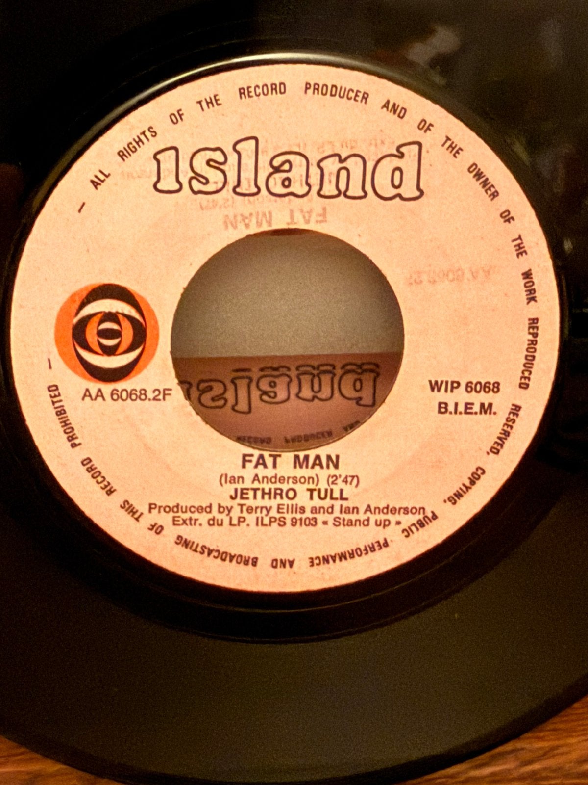 Fat Man - Bouree, Cd's en Dvd's, Originele persing, 7 inch, Ophalen of Verzenden, Zo goed als nieuw