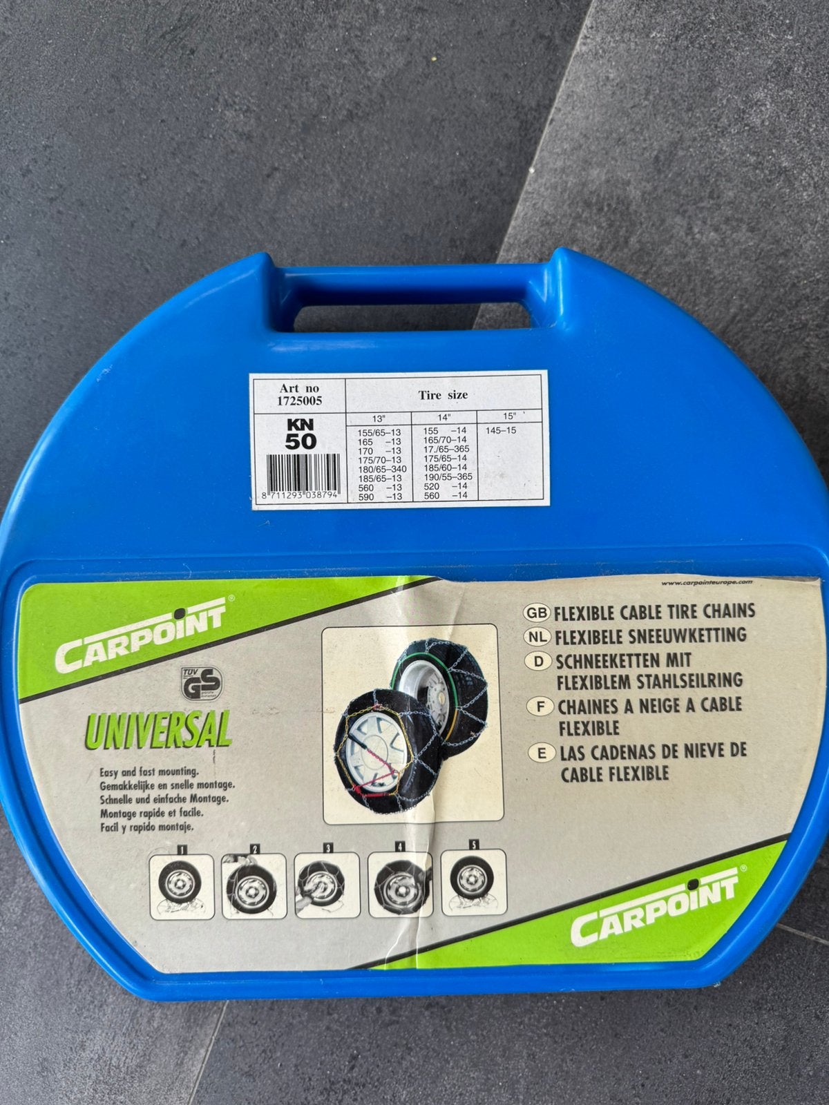Paire de chaînes à neige Carpoint modèle KN50, Enlèvement ou Envoi, Utilisé