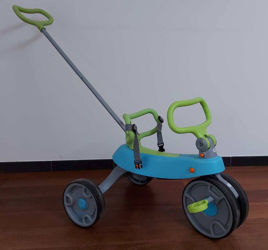 Tricycle évolutif Decathlon de 10 mois à 5 ans, Enlèvement, Comme neuf, Décathlon, Tige de poussée