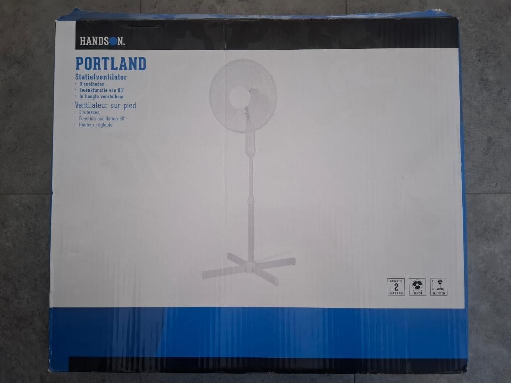 Statiefventilator merk Portland (gamma), Ophalen, Zo goed als nieuw