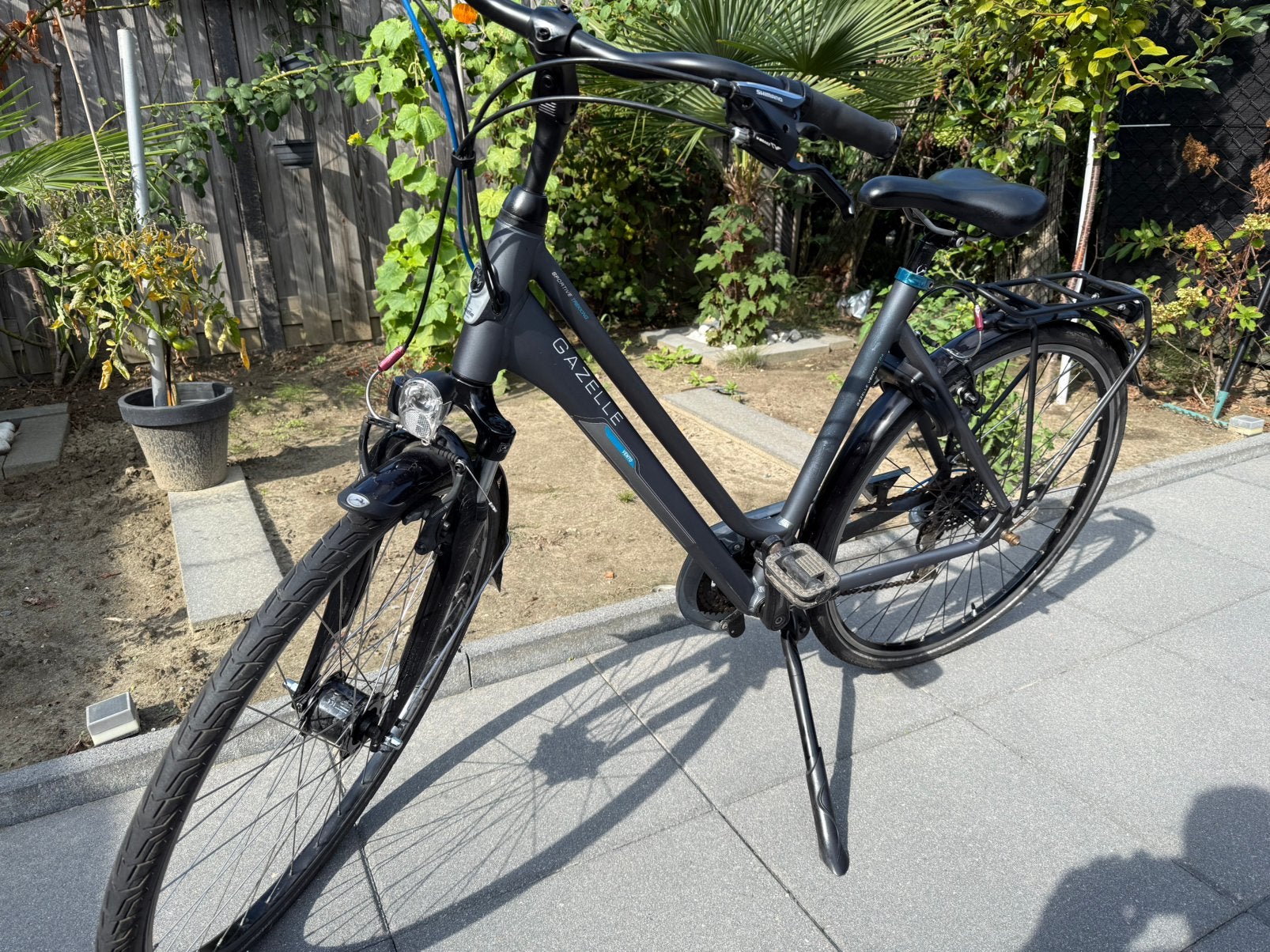 Gazelle Vento T24 mat grijs 28 inch maat 53, Vitesses, Frein sur jante, 53 à 56 cm, Enlèvement