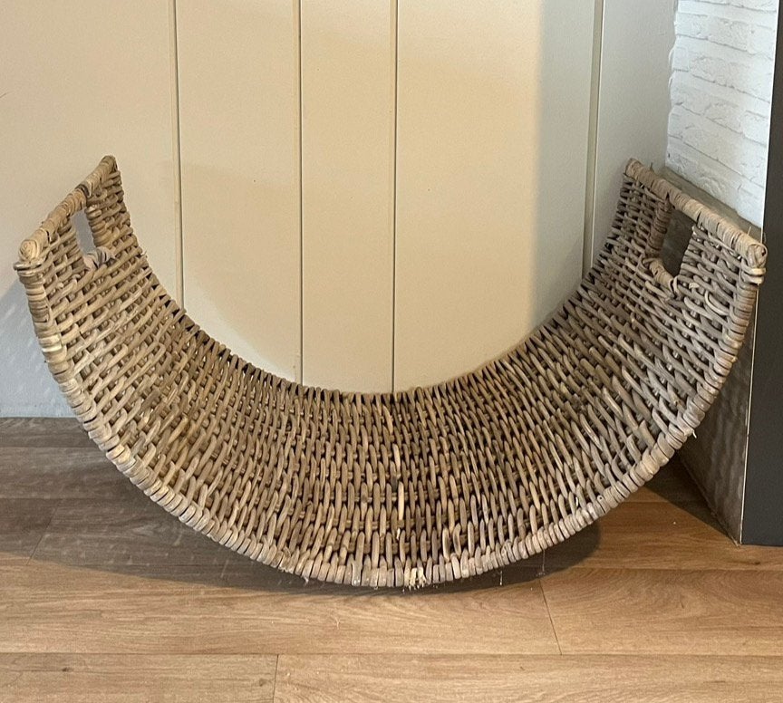 Houtmand - rotan mand, Ophalen, Zo goed als nieuw, Mand