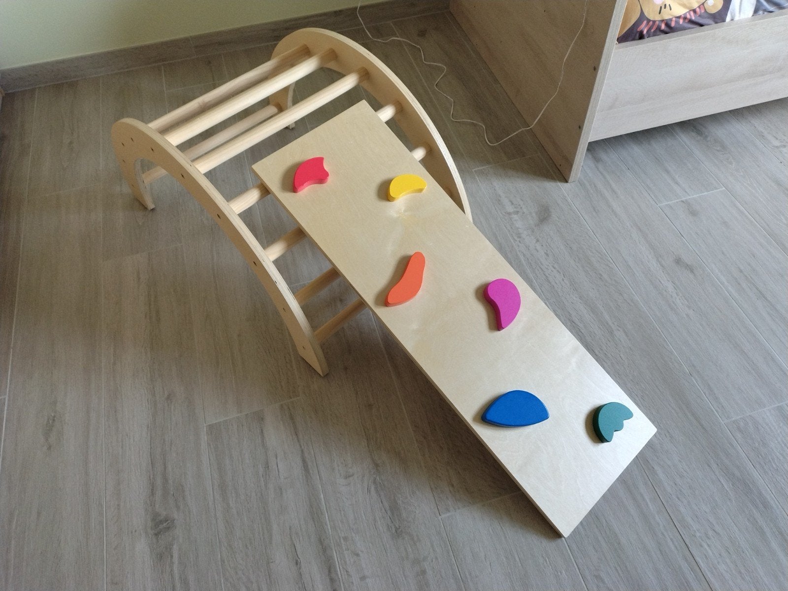 Arche d'escalade en bois + planche, Enfants & Bébés, Enlèvement