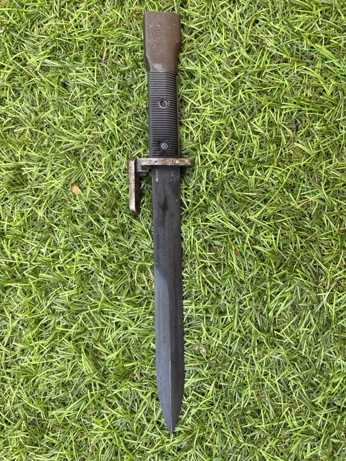 Baïonnette FAL - rare version « acier noir », Collections, Enlèvement ou Envoi, Armée de terre, Couteau ou Poignard