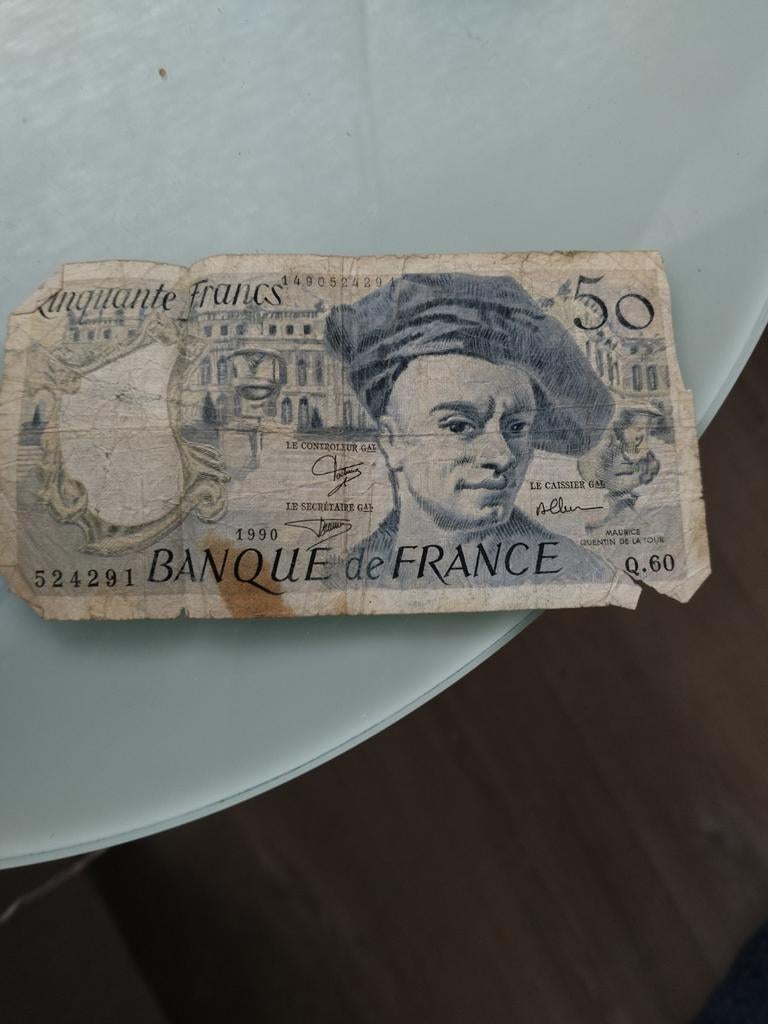 Biljet 50 Franse frank, Ophalen