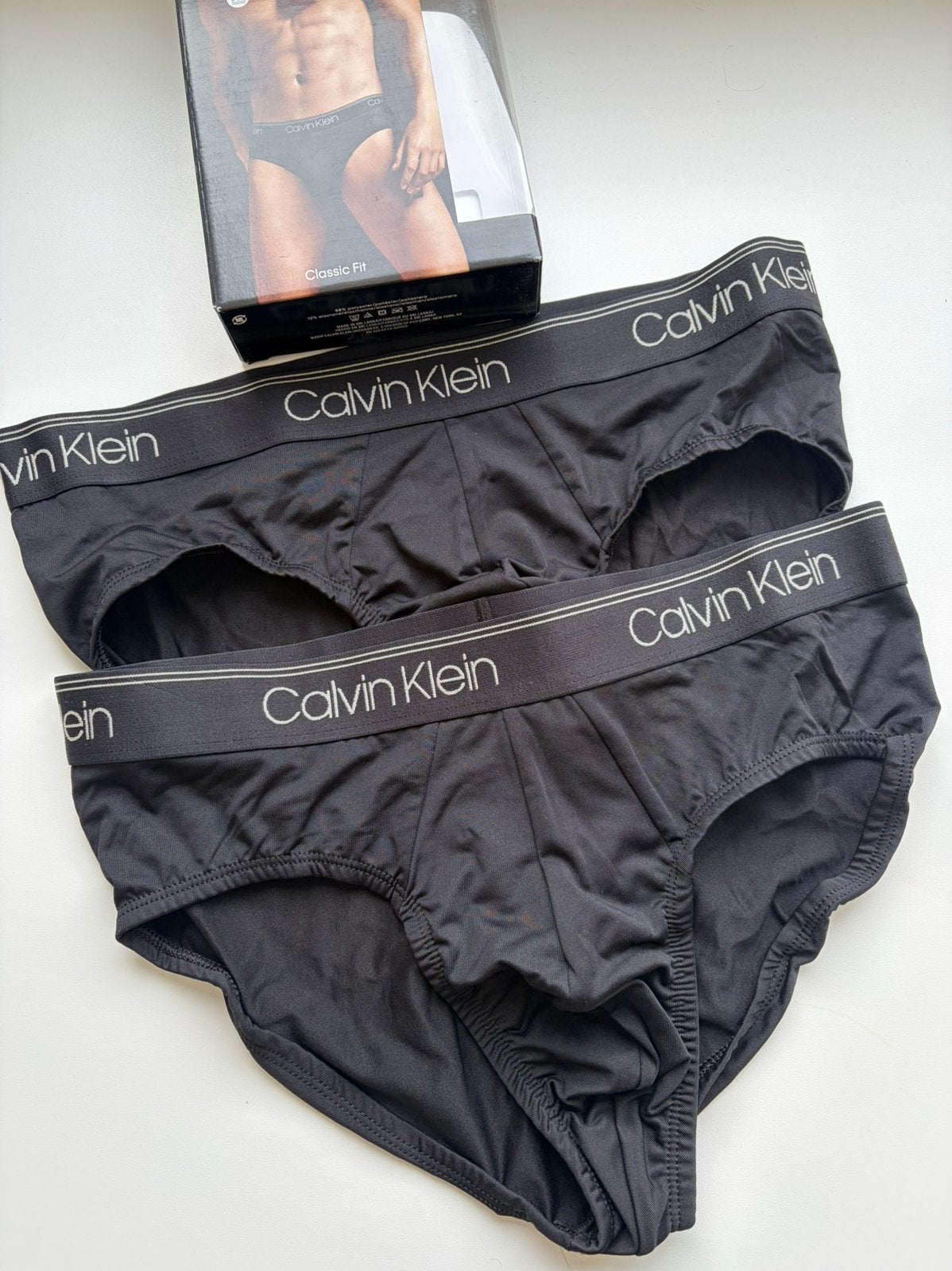 Set Calvin Klein Microfiber Stretch Hip Brief, Verzenden, Zwart, Slip