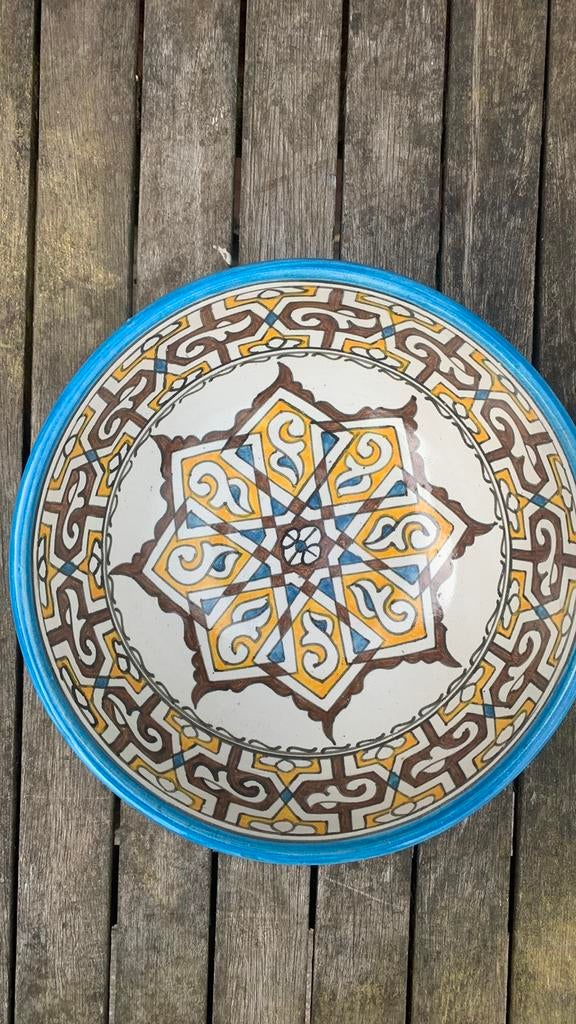 Handgemaakte terracotta fruitschaal, Ophalen
