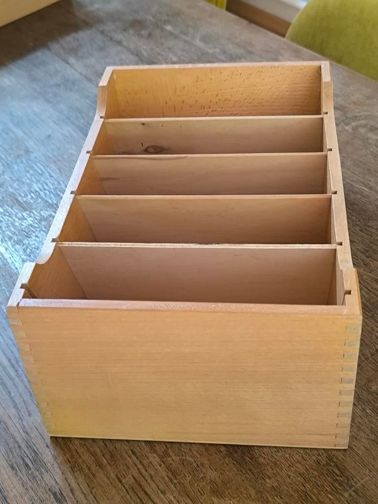 Vintage houten fichenbak/sorteerbak, Ophalen of Verzenden