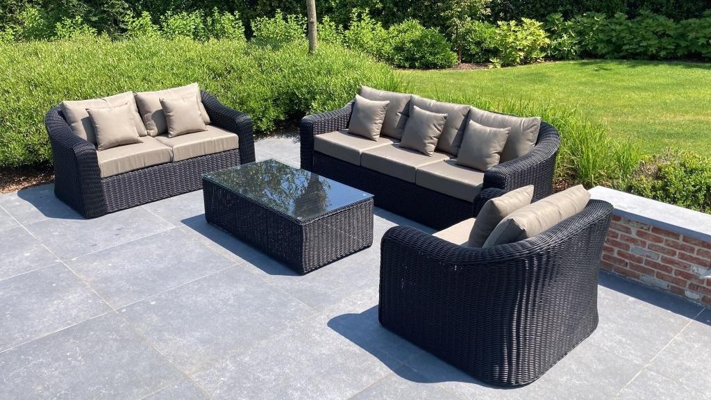 Loungeset ook in het zwart op voorraad, Ophalen of Verzenden, Nieuw