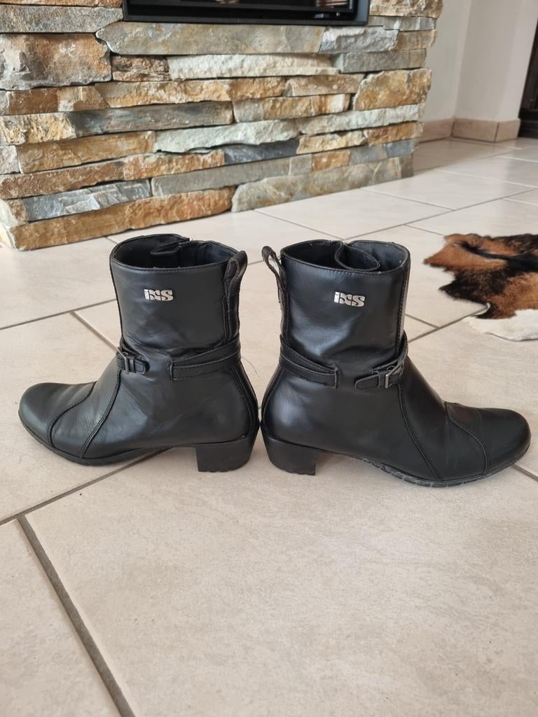 Zwart lederen dames motor bottinnes maat 40 als nieuw!, Motoren, Ophalen, Dames