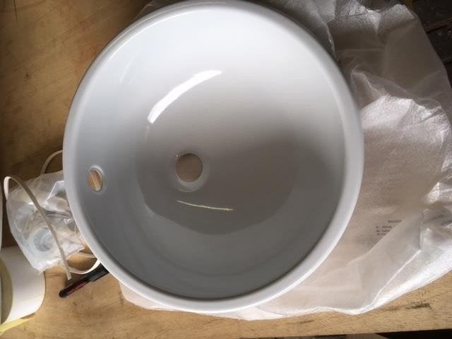 404. Inbouw spoelbakken waskom lavabo, Ophalen, Nieuw