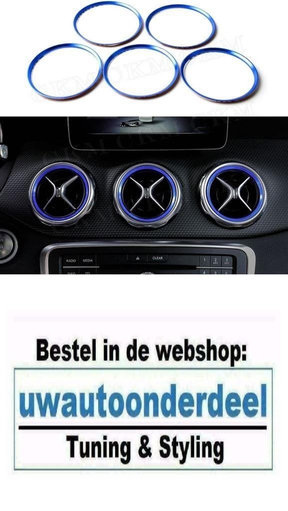 Luchtrooster Ringen Blauw Voor Mercedes A Klasse W176, Verzenden