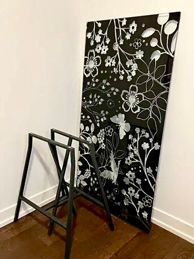 Tabletop glass / Plateau de table en verre, 150 cm, Utilisé, Verre, 80 cm