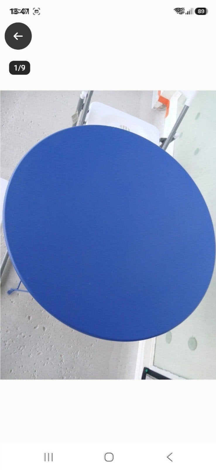 TABLEU EN FER BLEU + 4 CHAISES PRIX 45 EUR, Enlèvement, Neuf