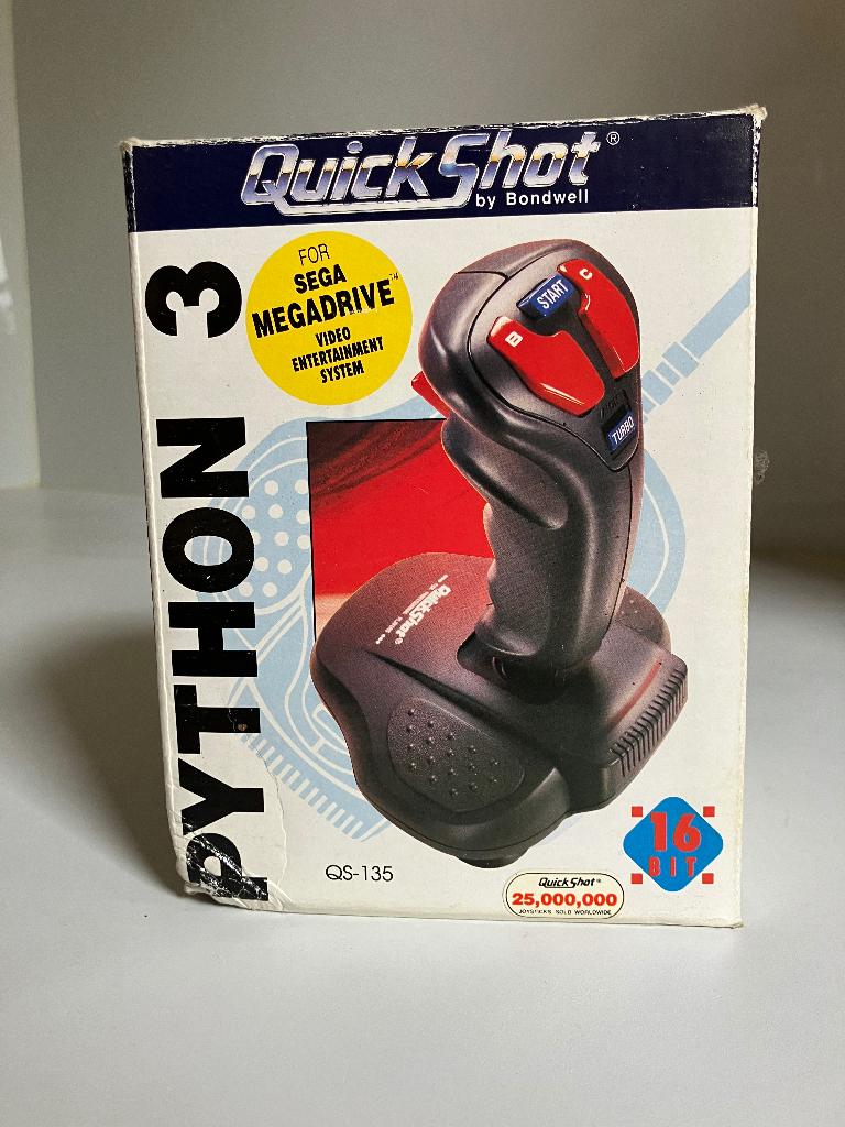 Vintage QuickShot Python 3 Joystick Sega Mega Drive In doos, Games en Spelcomputers, Games | Sega, Ophalen, Zo goed als nieuw