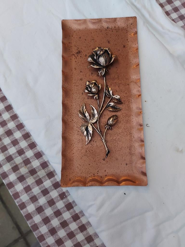 Koperen wandplaat gratis, Antiek en Kunst, Antiek | Brons en Koper, Ophalen